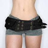 Maxbell Women Wide Belt Retro Design Exaggerated Casual Trendy Waist Belt for Ladies Black