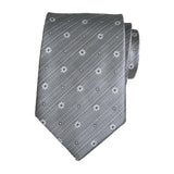 Maxbell Men Floral Tie 145cm Length Woven Neck Tie for Business Meeting Present Gift Grey