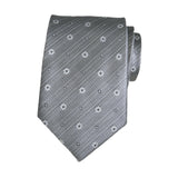Maxbell Men Floral Tie 145cm Length Woven Neck Tie for Business Meeting Present Gift Grey