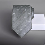 Maxbell Men Floral Tie 145cm Length Woven Neck Tie for Business Meeting Present Gift Grey