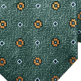 Maxbell Men Floral Tie 145cm Length Woven Neck Tie for Business Meeting Present Gift Green