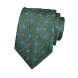 Maxbell Men Floral Tie 145cm Length Woven Neck Tie for Business Meeting Present Gift Green