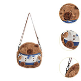Maxbell Plush Capybara Crossbody Bag for Women Soft Shoulder Bag for Holidays Street