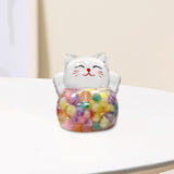 Maxbell Lucky Cat Figurine Home Decor Desktop Ornament for Entrance Shop Living Room