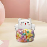 Maxbell Lucky Cat Figurine Home Decor Desktop Ornament for Entrance Shop Living Room