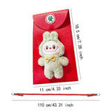 Maxbell Chinese New Year Red Envelope Crossbody Bag Party Supplies Unique Red Packet Green Bunny