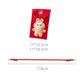Maxbell Chinese New Year Red Envelope Crossbody Bag Party Supplies Unique Red Packet Green Bunny