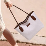 Maxbell Women Shoulder Bag Female Large Capacity Tote Bag for Travel Business Summer Coffee