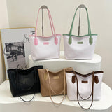 Maxbell Women Shoulder Bag Female Large Capacity Tote Bag for Travel Business Summer Khaki