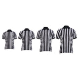 Maxbell Mens Striped Referee Shirt Stylish Short Sleeved for Fishing Football