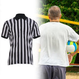 Maxbell Mens Striped Referee Shirt Stylish Short Sleeved for Fishing Football