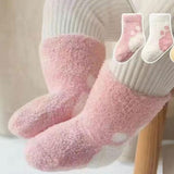 Maxbell Plush Socks Pattern Warm Baby Socks for Boys Girls Baby Outdoor Children