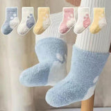 Maxbell Plush Socks Pattern Warm Baby Socks for Boys Girls Baby Outdoor Children