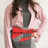 Maxbell Women Overcoat Waist Belt Practical Trendy Waist Tie Sash Accessory Obi Belt Red