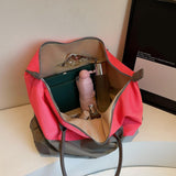 Maxbell Travel Duffel Bag Overnight Bag Top Handle Handbag for Fitness Workout Beach Rose Red