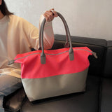 Maxbell Travel Duffel Bag Overnight Bag Top Handle Handbag for Fitness Workout Beach Rose Red