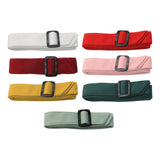 Maxbell Women Woolen Overcoat Waist Belt Wide Waist Belt for Commuting Travel White