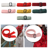 Maxbell Women Woolen Overcoat Waist Belt Wide Waist Belt for Commuting Travel White