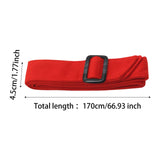 Maxbell Women Woolen Overcoat Waist Belt Wide Waist Belt for Commuting Travel Red