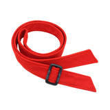 Maxbell Women Woolen Overcoat Waist Belt Wide Waist Belt for Commuting Travel Red