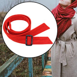 Maxbell Women Woolen Overcoat Waist Belt Wide Waist Belt for Commuting Travel Red