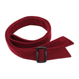 Maxbell Women Woolen Overcoat Waist Belt Wide Waist Belt for Commuting Travel Dark Red