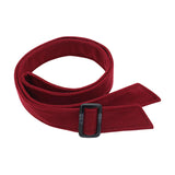 Maxbell Women Woolen Overcoat Waist Belt Wide Waist Belt for Commuting Travel Dark Red