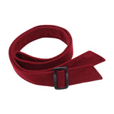 Maxbell Women Woolen Overcoat Waist Belt Wide Waist Belt for Commuting Travel Dark Red