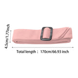 Maxbell Women Woolen Overcoat Waist Belt Wide Waist Belt for Commuting Travel Pink