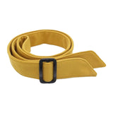 Maxbell Women Woolen Overcoat Waist Belt Wide Waist Belt for Commuting Travel Yellow