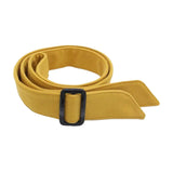 Maxbell Women Woolen Overcoat Waist Belt Wide Waist Belt for Commuting Travel Yellow
