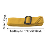 Maxbell Women Woolen Overcoat Waist Belt Wide Waist Belt for Commuting Travel Yellow