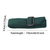 Maxbell Women Woolen Overcoat Waist Belt Wide Waist Belt for Commuting Travel Green