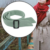 Maxbell Women Woolen Overcoat Waist Belt Wide Waist Belt for Commuting Travel Cyan