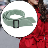 Maxbell Women Woolen Overcoat Waist Belt Wide Waist Belt for Commuting Travel Cyan