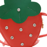 Maxbell Girls Strawberry Purse Stylish Mini Crossbody Bag for Kids Teen Girls Travel Red