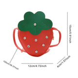 Maxbell Girls Strawberry Purse Stylish Mini Crossbody Bag for Kids Teen Girls Travel Red