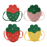 Maxbell Girls Strawberry Purse Stylish Mini Crossbody Bag for Kids Teen Girls Travel Red