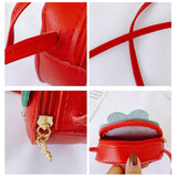 Maxbell Girls Strawberry Purse Stylish Mini Crossbody Bag for Kids Teen Girls Travel Red