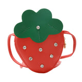 Maxbell Girls Strawberry Purse Stylish Mini Crossbody Bag for Kids Teen Girls Travel Red