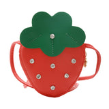Maxbell Girls Strawberry Purse Stylish Mini Crossbody Bag for Kids Teen Girls Travel Red