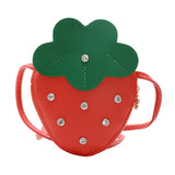 Maxbell Girls Strawberry Purse Stylish Mini Crossbody Bag for Kids Teen Girls Travel Red