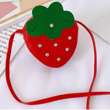 Maxbell Girls Strawberry Purse Stylish Mini Crossbody Bag for Kids Teen Girls Travel Red