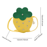 Maxbell Girls Strawberry Purse Stylish Mini Crossbody Bag for Kids Teen Girls Travel Yellow
