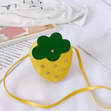 Maxbell Girls Strawberry Purse Stylish Mini Crossbody Bag for Kids Teen Girls Travel Yellow