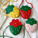 Maxbell Girls Strawberry Purse Stylish Mini Crossbody Bag for Kids Teen Girls Travel Yellow