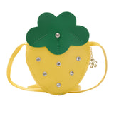 Maxbell Girls Strawberry Purse Stylish Mini Crossbody Bag for Kids Teen Girls Travel Yellow