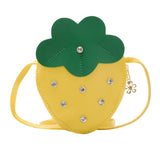 Maxbell Girls Strawberry Purse Stylish Mini Crossbody Bag for Kids Teen Girls Travel Yellow