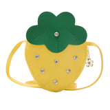 Maxbell Girls Strawberry Purse Stylish Mini Crossbody Bag for Kids Teen Girls Travel Yellow