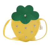 Maxbell Girls Strawberry Purse Stylish Mini Crossbody Bag for Kids Teen Girls Travel Yellow